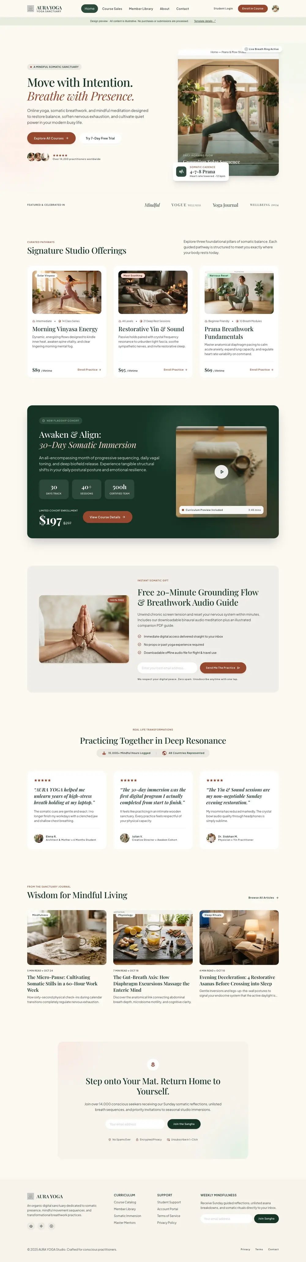 AURA Yoga — Home