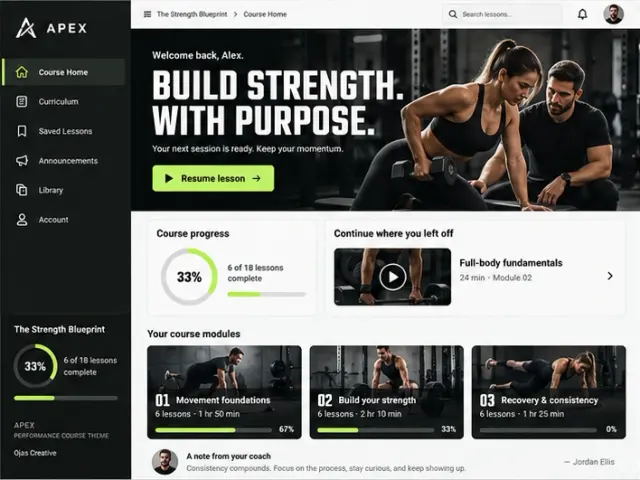 APEX Performance home page design preview