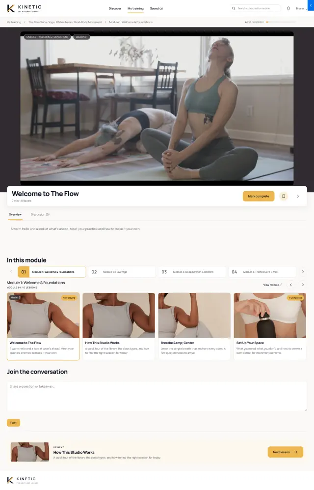 Template lesson page